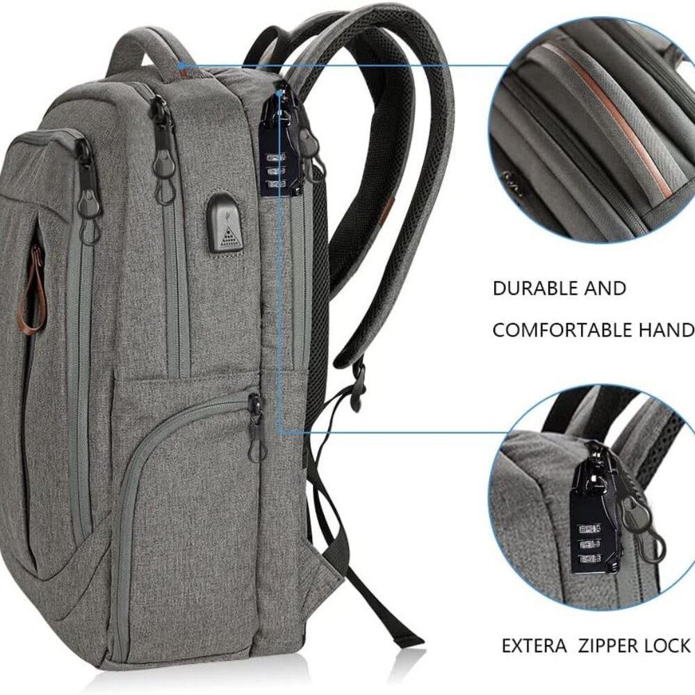 Laptop Backpack Large Computer Backpack Fits Up T… - image 4